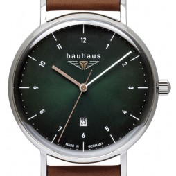 BAUHAUS UHR Quarz 2140-4 green - Wasserdicht 5 atm , 41 mm , Date