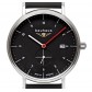 BAUHAUS UHR QUARZ kleine Sekunde 2130-2 schwarz - Wasserdicht 5 atm , Datum