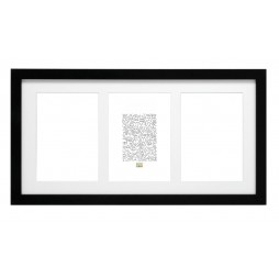 Deknudt Galerierahmen für 3 Bilder in schwarz 10x15 cm