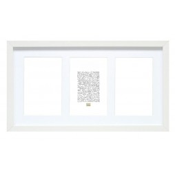Deknudt Galerierahmen für 3 Bilder in weiß 10x15 cm