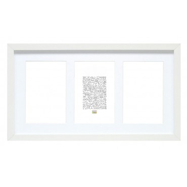 Deknudt Galerierahmen für 3 Bilder in weiß 10x15 cm