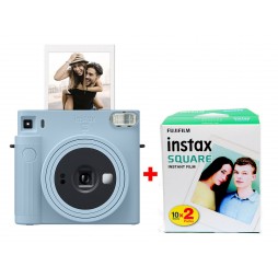 Fujifilm Instax SQUARE SQ1 glacier blue Sofortbildkamera + 2x Fujifilm Instax Film SQUARE für 2x 10 Bilder