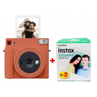 Fujifilm Instax SQUARE SQ1 terracott Sofortbildkamera + 2x Fujifilm Instax Film SQUARE für 2x 10 Bilder