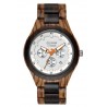 GreenTime Holzuhr Luka - Herren Chronograph aus Sandelholz weißes Ziffernblatt